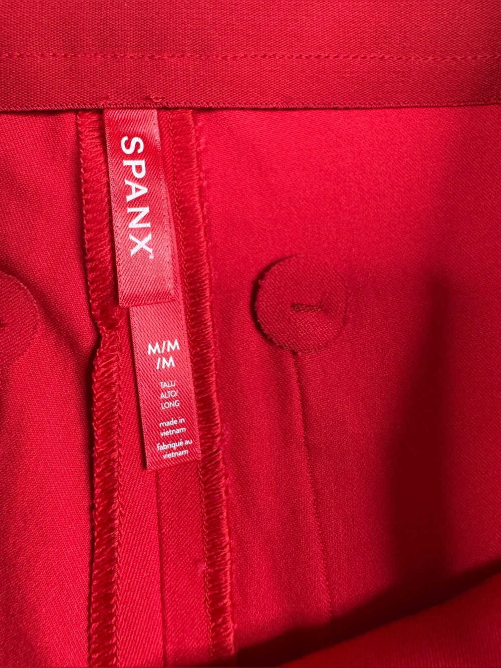 SPANX On The Go True Red Slim Straight Ponte Pants Womens Medium Tall 20365T NWT - Picture 6 of 13